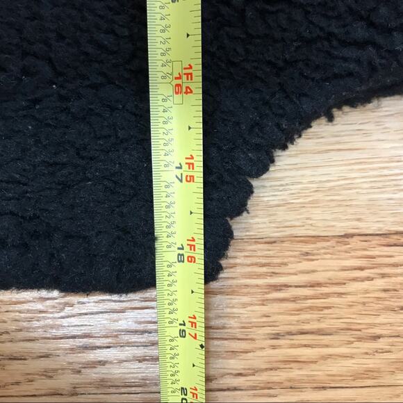 Madewell Women's Black Sherpa Faux Fur Zip Sleeveless Vest Size Small - Picture 8 of 10